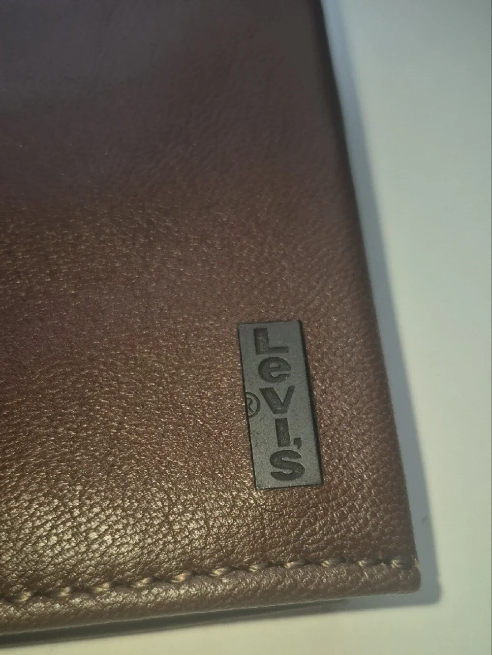 Levi's Brown Leather Wallet for Men with Logo Patch